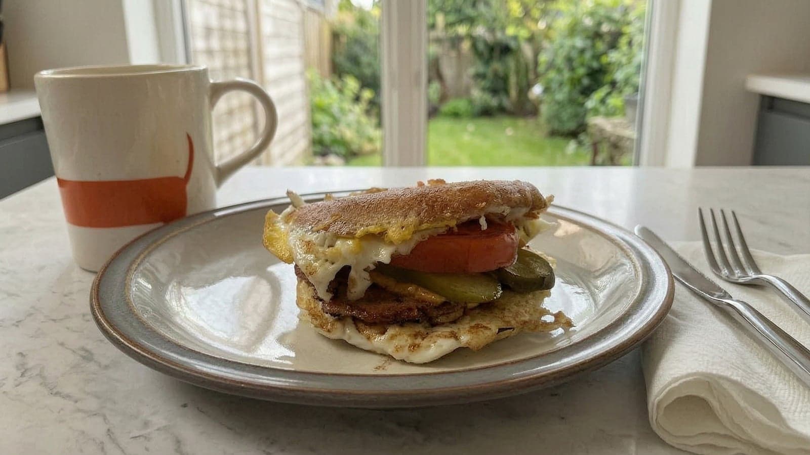 Eggs Bagel, 480 kcal, 37g protein