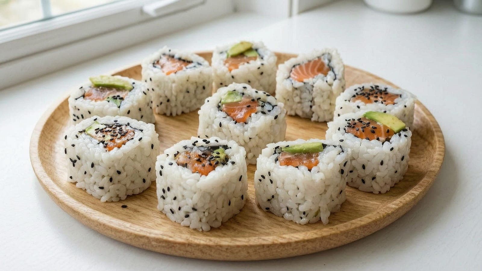 Salmon & Avocado Sushi Rolls