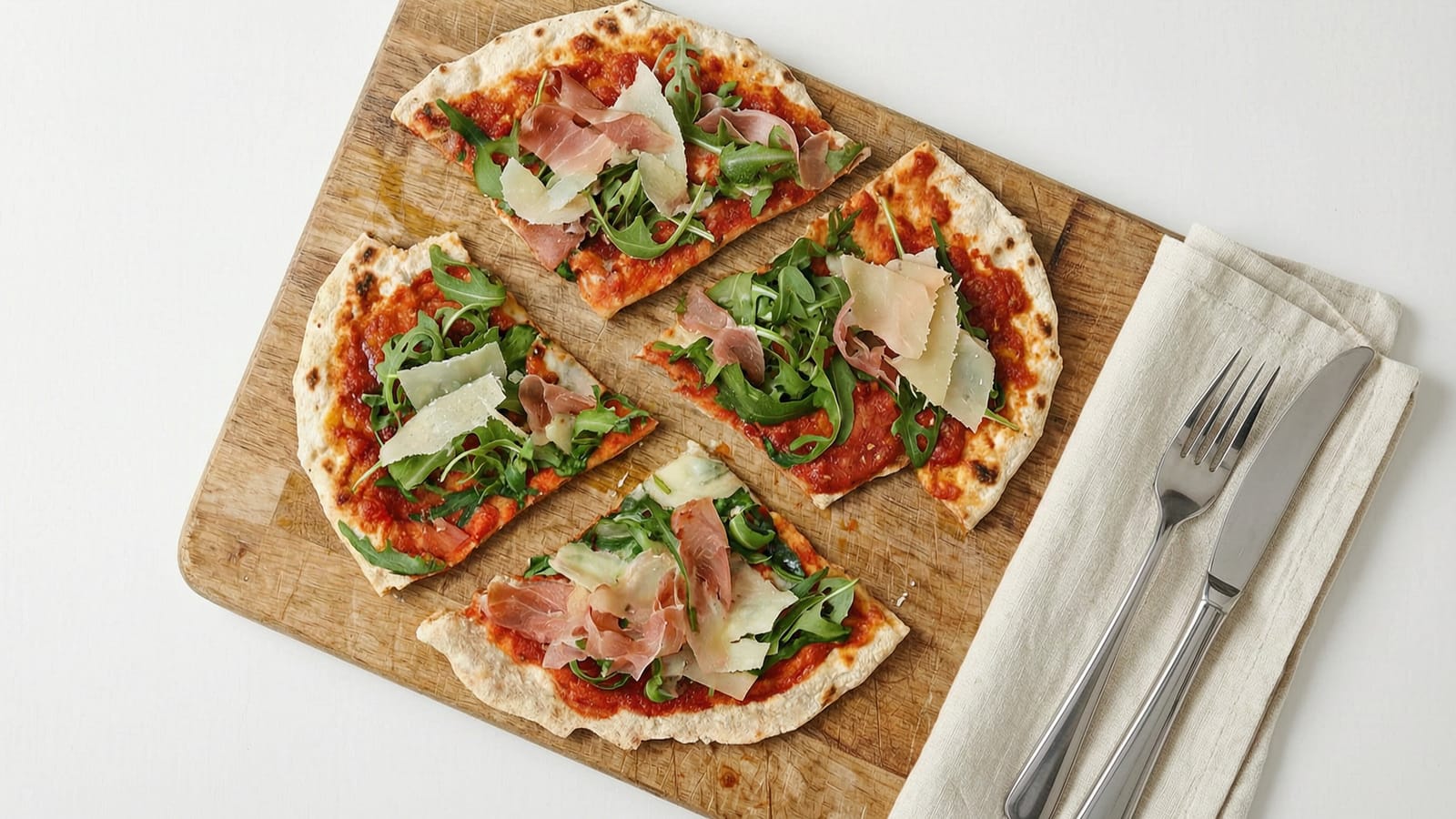 Flatbread Pizza with Prosciutto & Rocket