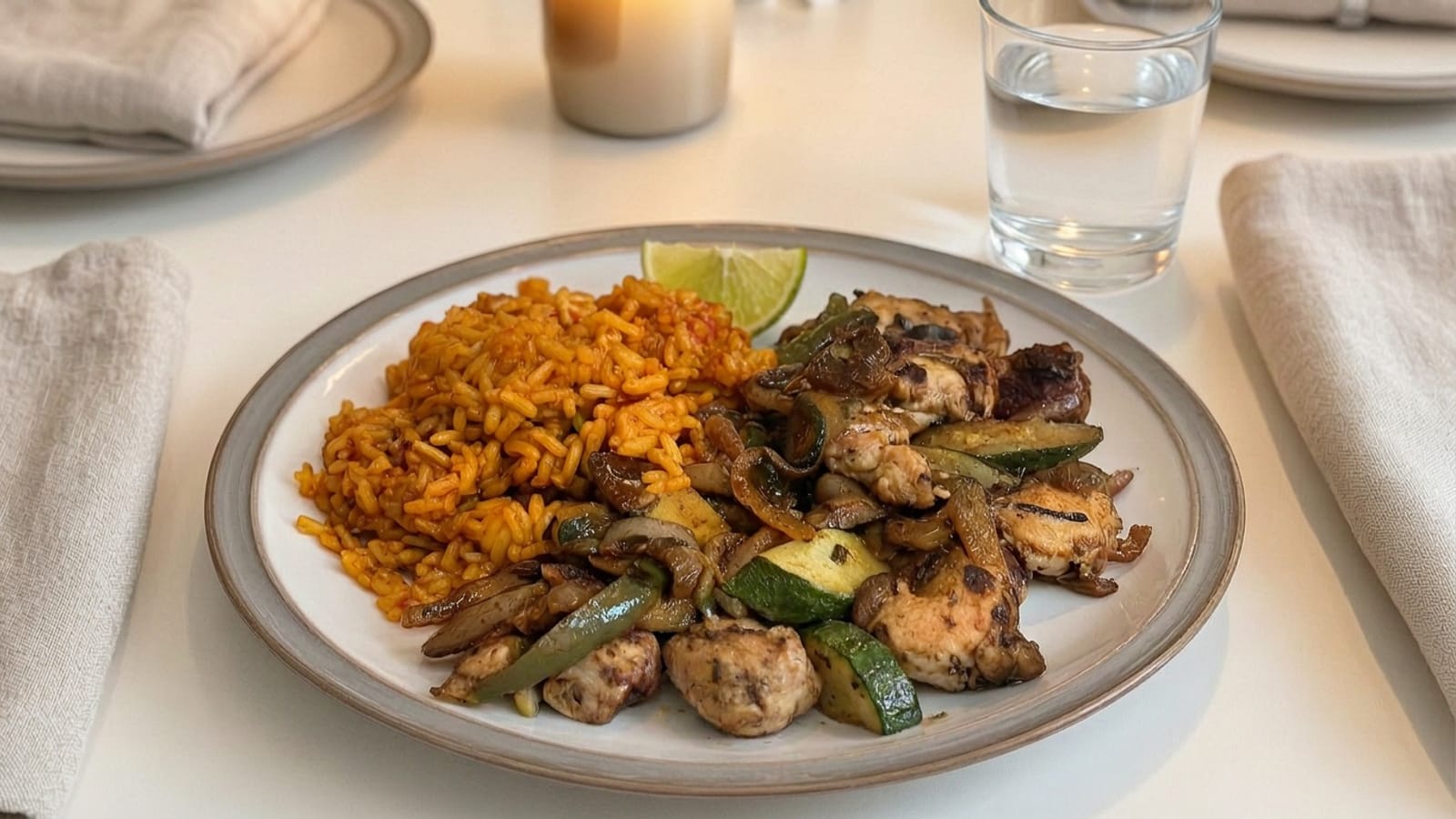Chicken Fajitas & Rice